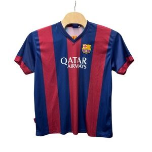 FC Barcelona Roger's A. Iniesta Jersey XXL Red Blue Striped FCB Football Shirt